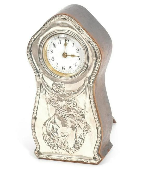 English Sterling Art Nouveau-Style Clock (1 of 5)