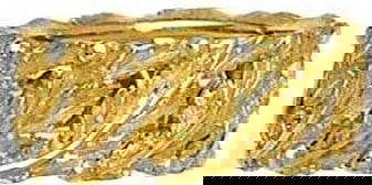 An 18K Bi-Color Gold Band, Buccellati: An 18K Bi-Color Gold Band, Buccellati Signed Buccellati, Italy, No. 55037; With Signed Box; Size: 6 1/4