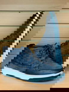 LOUIS VUITTON Calfskin Damier Graphite Propeller Men: LOUIS VUITTON Calfskin Damier Graphite Propeller MenSize 9