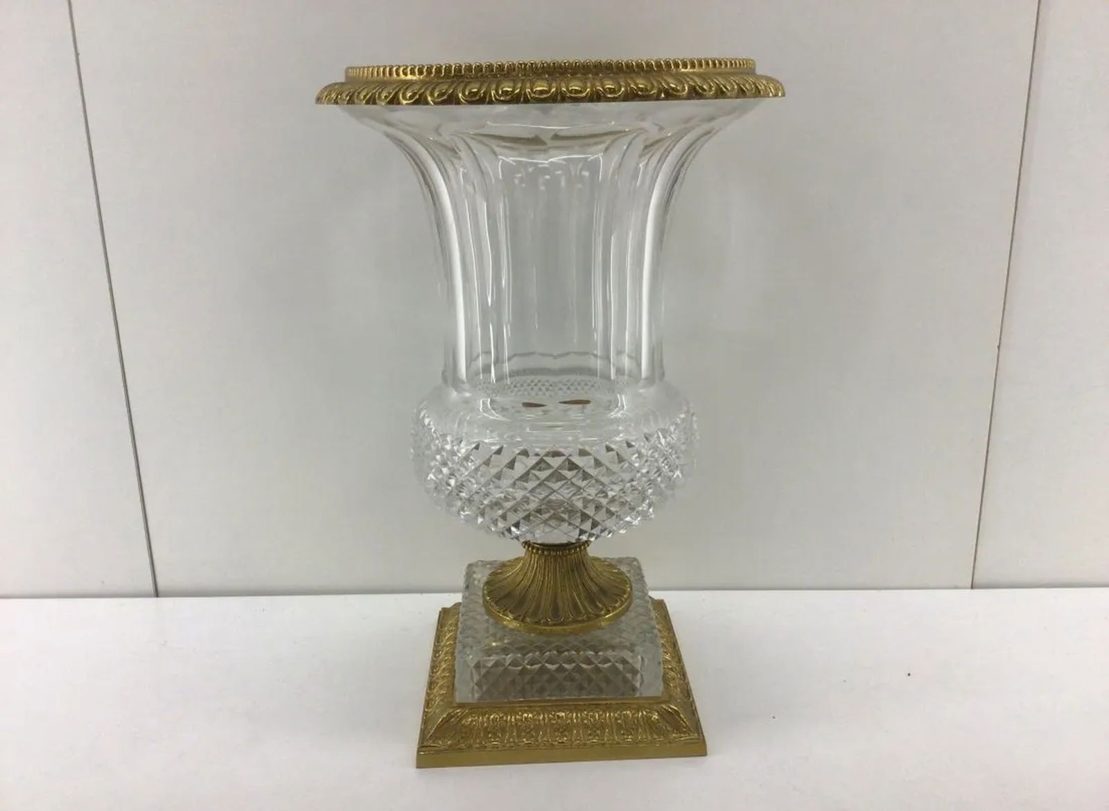 French Gilt Bronze Cut Crystal Vase (1 of 4)