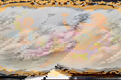 18" Large Antique 19th Century French Sèvres Style Gilt Bronze Mounted Porcelain Centerpiece (1 of 8)