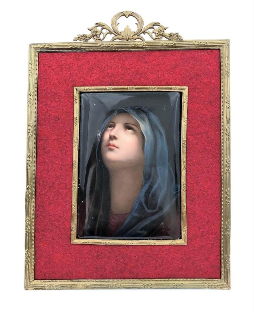 Large Antique European Porcelain Miniature Plaque (1 of 2)