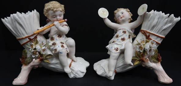 KPM Bisque Porcelain Figurines German Nymphs 1873S Antique (1 of 4)