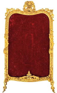 Antique 19th Century French Ormolu Gilt Bronze Fabric Lined Frame: Antique 19th Century French Ormolu Gilt Bronze Fabric Lined Frame Antique gilt bronze picture frame Crafted with winding foliage and featuring a fabric-lined backing Circa: Late 19th to early 20th Cen