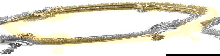 Jay Strongwater Large Ruffled Mirror Tray: Jay Strongwater Large Ruffled Mirror TrayDecorated on the side with Clear and Gold Swarovski crystals around the mirrorBeautifully handcrafted in its original boxRetail: $3900.00USDDimensions: 23" L,