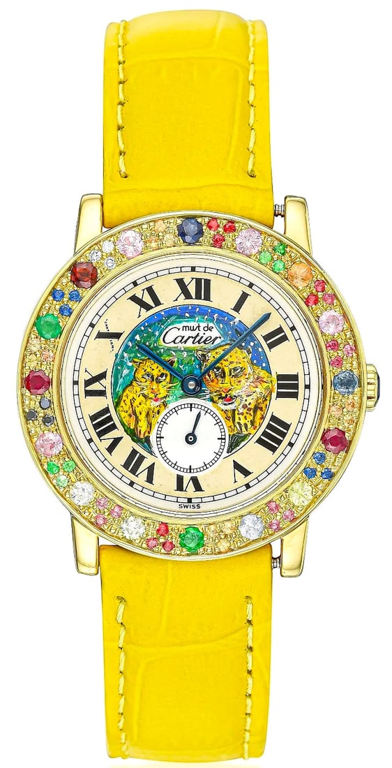 Cartier Must De Ronde in Gold Vermeil over Silver w/Sapphires, Rubies,Tsavorites, Diamonds (1 of 2)