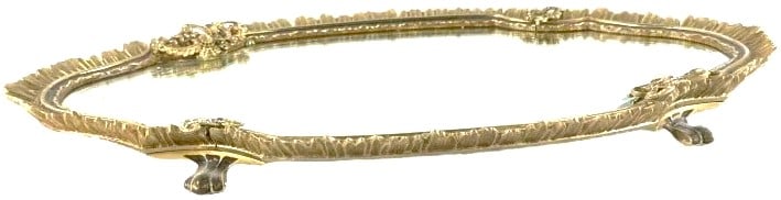 Jay Strongwater Large Ruffled Mirror Tray (1 of 3)