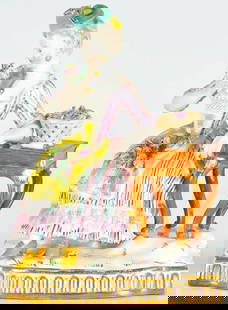 19th Century Meissen Porcelain Figure of Lady Depicting the Sense of Smell: 19th Century Meissen Porcelain Figure of Lady Depicting the Sense of SmellThis is a Meissen figure of a lovely lady depicting the sense of smellMeissen "Sense of Smell" figure, emblematic of the Five