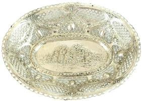 A Large Antique Circa 1900 Continental German 800 Silver Repousse Pierced Bowl