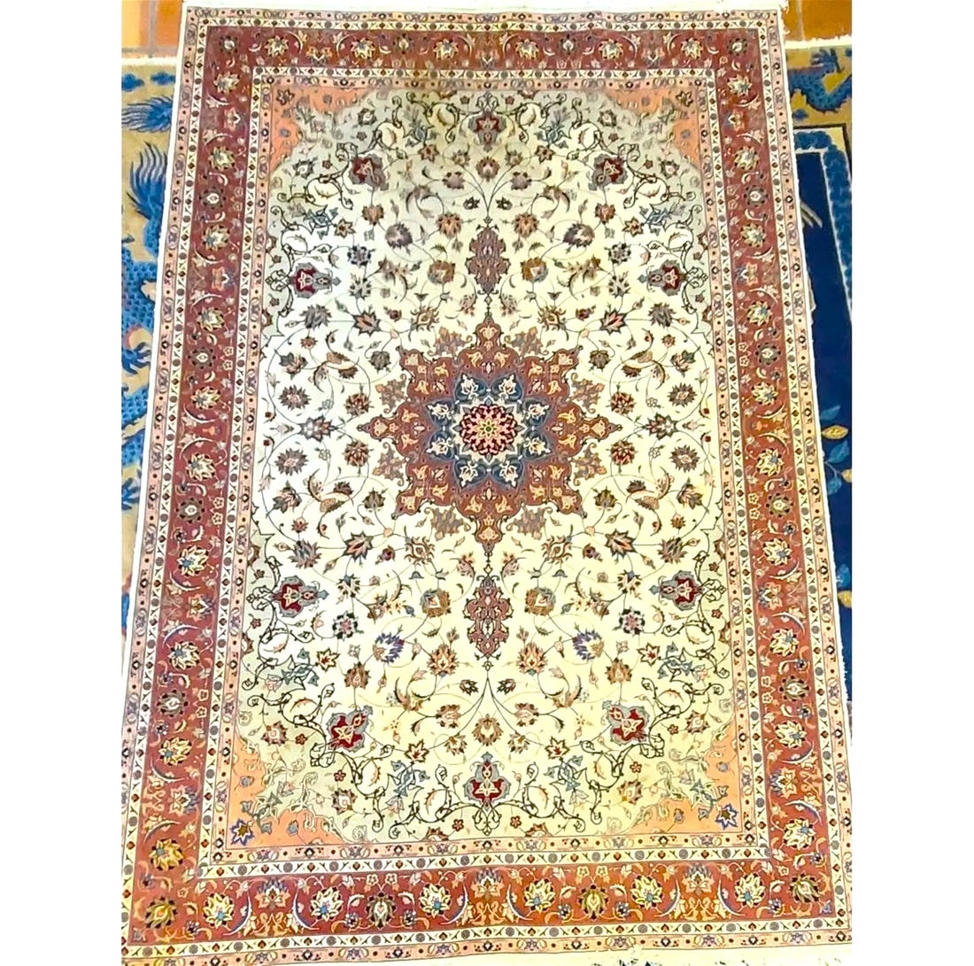 Antique Large Persian Tabriz Hand Made Oriental Rug Cotton Wrap (1 of 16)