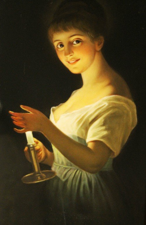 KPM BERLIN PLAQUE: KPM BERLIN PLAQUE WITH KPM MARK. MEASURES 8"X13"