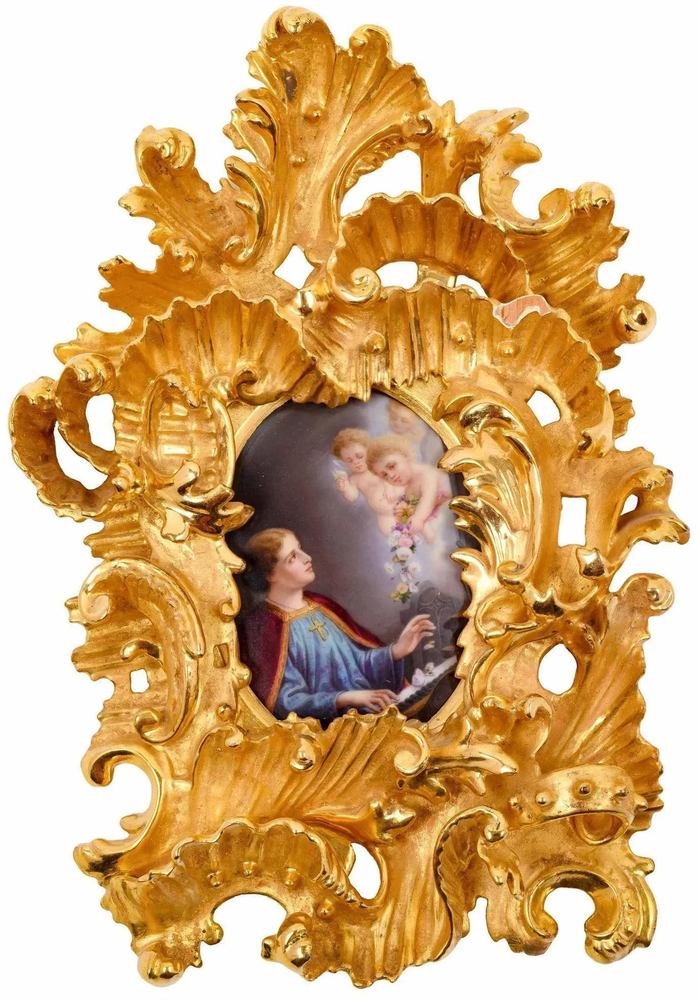 Antique 19th Century Continental German Porcelain Plaque (1 of 3)