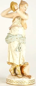 KPM Berlin Porcelain Gilt and Painted Allegorical Five Senses Figures 19th Century
