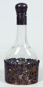 Silverplate Decorated Bottle