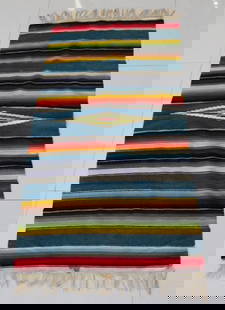 American Navaho Machine Rug.: 28" W 47" L