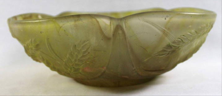 Daum Nancy Molded Glass Bowl, Signed: Daum Nancy Molded Glass Bowl, Signed, Measures 3" X 8 1/4" Daum is a crystal studio based in Nancy, France, founded in 1878 by Jean Daum(1825???????????????????????????????????????????????????????????