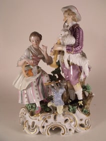 A Very Rare Meissen Marcolini Period Porcelain Group Of