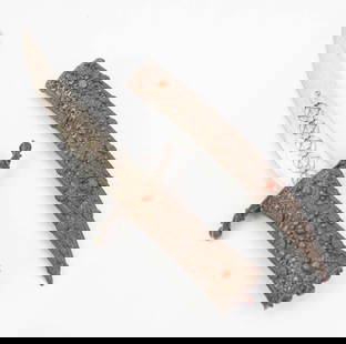 Silver 925 & Coral Presentation Dagger Blade 9": Unusual solid silver dagger and sheath. Features a handle and scabbard decorated with bezel set natural salmon red coral with fine wire filigree and silver ball embellishments. The blade is solid silv