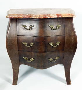 Marble Top Petite Commode: 18.5" H 19" W 11" D