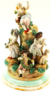 A Meissen Porcelain Figural Group: A Meissen Porcelain Figural Group19th CenturyHeight 14 1/2 inches.