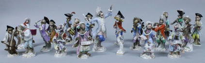 ANTIQUE MEISSEN MONKEY BAND CONSISTING OF 22 PCS.