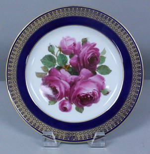 19TH C. MEISSEN PLATE: 19TH C. MEISSEN PLATE. MEASURES 8 1/4" DIAMETER. NO INTERNATIONAL SHIPPING ON IVORY