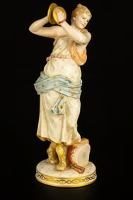 KPM Berlin Porcelain Gilt and Painted Allegorical Five Senses Figures 19th Century