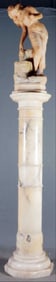 Alabaster Figural Table Lamp On Stand