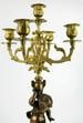 Pair Bronze Italian Putti 19" Candleabras: Pair Bronze Italian Putti 19" Candleabras