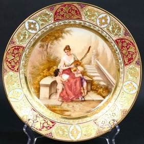 Royal Vienna Austrian Porcelain Cabinet Plates Hutschenreuther signed Berner 19th Century