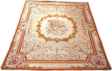 Aubusson Style Floral Tapestry