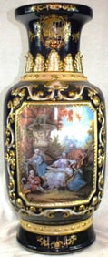 Large 30" 19th Century Sevres Style Porcelain Vase