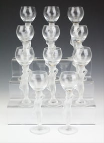 Set Of 11 Tiffin Franciscan Nude Glasses