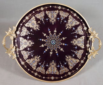 Porcelain Bronze Mounted Tray