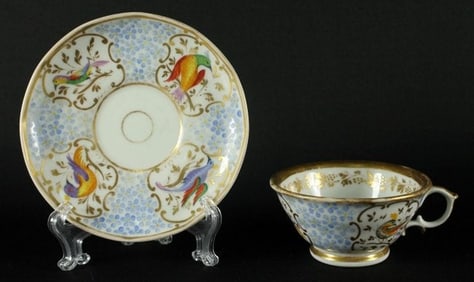 Beautiful Antique Berlin German Cup And Saucer