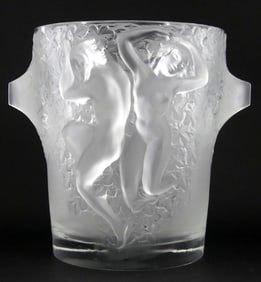 Lalique France "Ganymede" Frosted Champagne Cooler