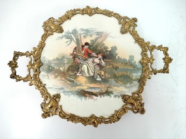 Bronze Mounted Porcelain Tray