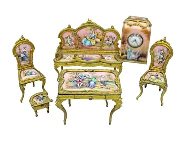 Magnificent Viennese Enamel And Porcelain Miniature