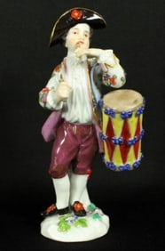 Meissen Boy With Drum And Flute