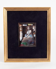 Enamel On Copper Plaque