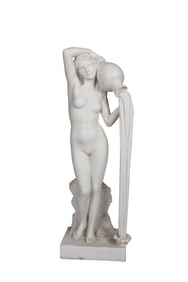 Carved Marble Figure Of A Woman