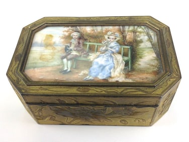Late 19Th C. French Fine Gilt Rectangular Box
