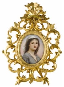 Continental Oval Porcelain Plaque Early 20Th Century