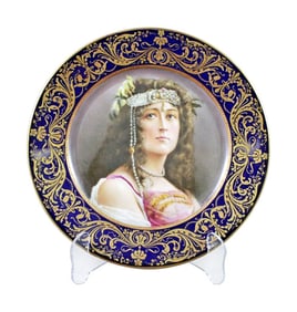 19Th C. Royal Vienna Plate Signed Wagner