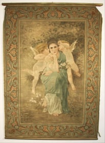 Art Nouveau Painted Tapestry