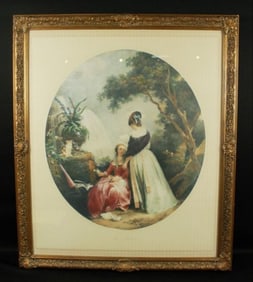 Painting Of 2 Women Signed