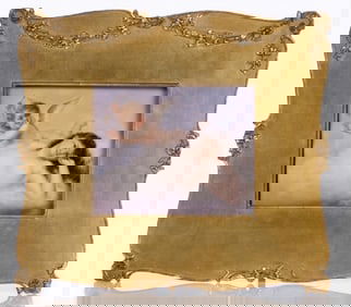 19Th C. Kpm Hand Painted Porcelain Plaque Woman W/ A