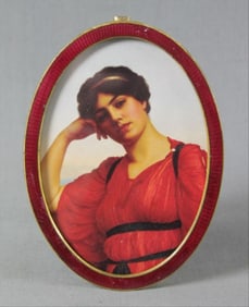 Framed Porcelain Plaque