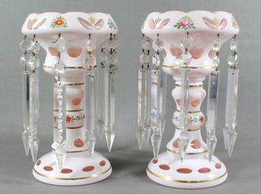 Pair Of Bohemian Lusters