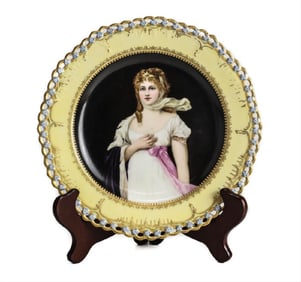 Berlin Kpm Porcelain Portrait Plate